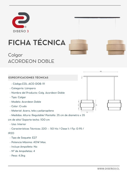 COLGAR ACORDEON DOBLE