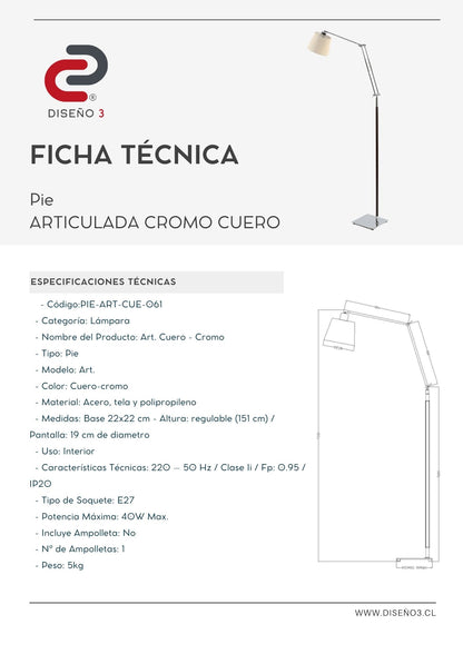 ARTICULADA CROMO-CUERO