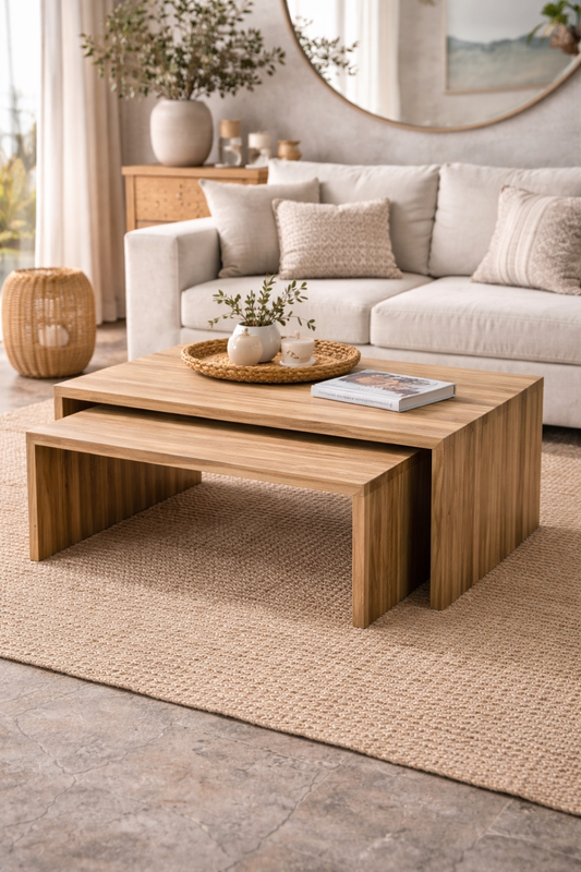 SET MESA CENTRO CORCHETE M-L