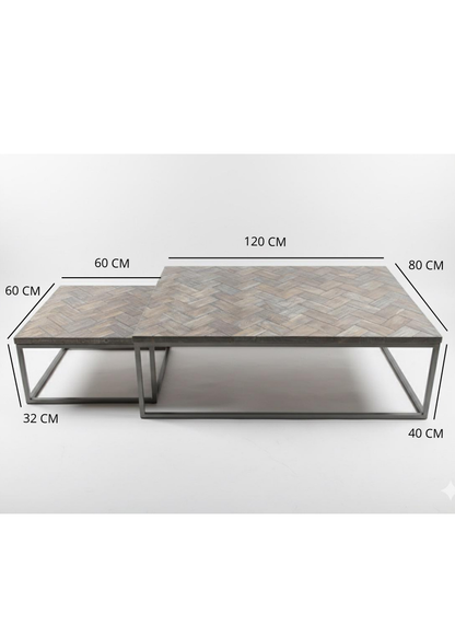 SET MESA CENTRO RECTANGULAR