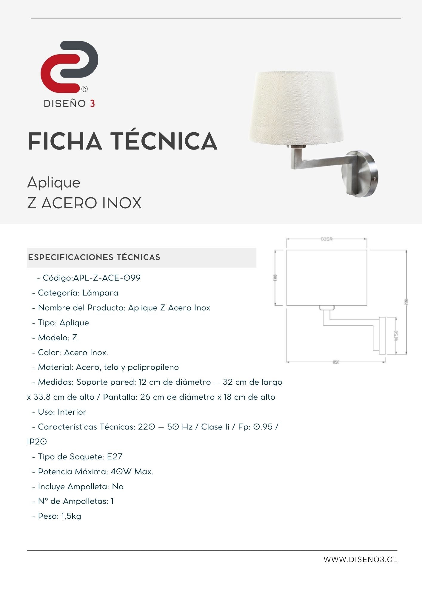 APLIQUE Z ACERO
