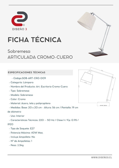 ARTICULADA ESCRITORIO CUERO